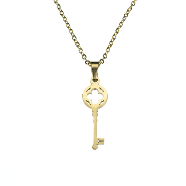 Beautiful Stylish Antique Key Design Solid Gold Pendant By Jewelry Lane