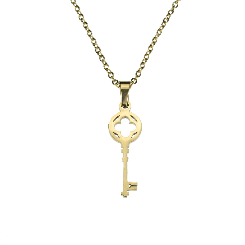 Beautiful Stylish Antique Key Design Solid Gold Pendant By Jewelry Lane