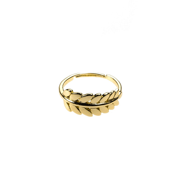 Beautiful Elegance Leaf Stacker Solid Gold Ring By Jewelry Ring