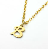 Beautiful Polished Letter B Solid Gold Pendant By Jewelry Lane
