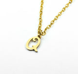 Beautiful Polished Letter Q Solid Gold Pendant By Jewelry Lane