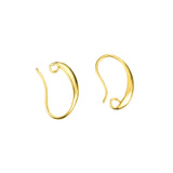 Simple Evergreen Lever Back Solid Gold Earrings By Jewelry Lane