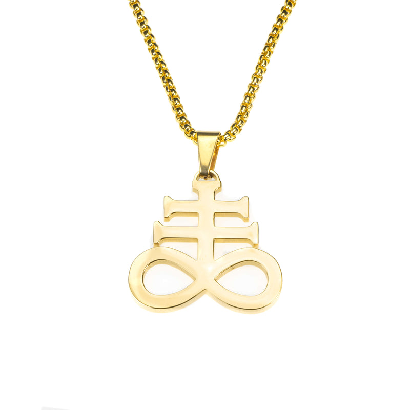 Beautiful Unique Leviathan Cross Solid Gold Pendant By Jewelry Lane