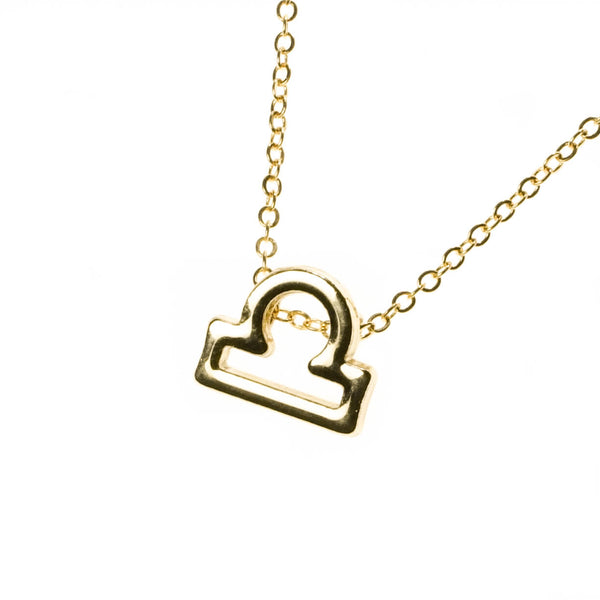 Beautiful Design Zodiac Chic Libra Solid Gold Pendant By Jewelry Lane