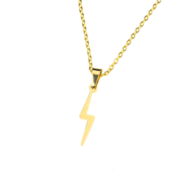 Beautiful Handcrafted Lightning Bolt Solid Gold Pendant By Jewelry Lane