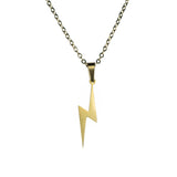 Beautiful Unique Lightning Bolt Solid Gold Pendant By Jewelry Lane