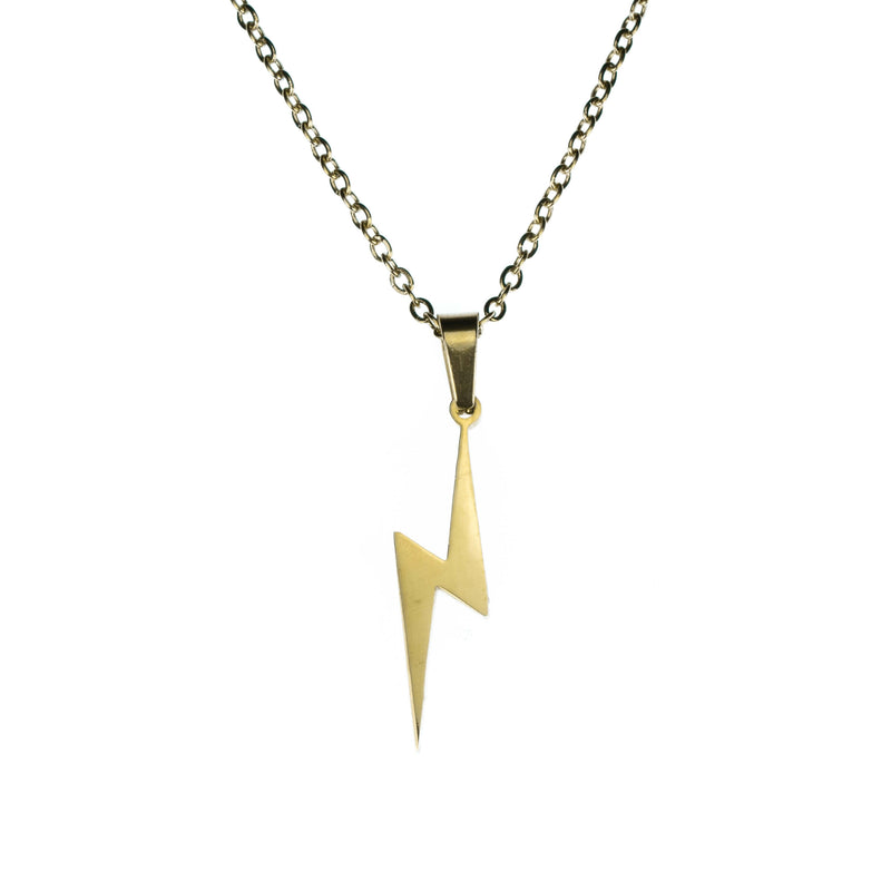 Beautiful Unique Lightning Bolt Solid Gold Pendant By Jewelry Lane