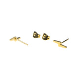 Elegant Simple lightning Stud Design Solid Gold Earrings By Jewelry Lane