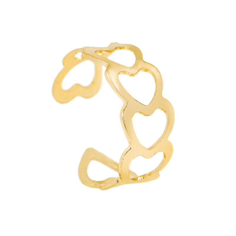 Beautiful Endless Love Multi Hearts Solid Gold Ring By Jewelry Lane