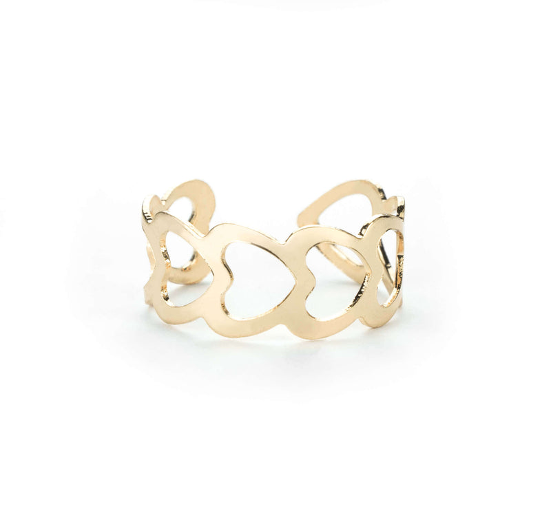 Beautiful Endless Love Multi Hearts Solid Gold Ring By Jewelry Lane