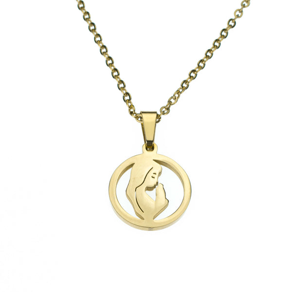 Beautiful Motherhood Love Solid Gold Pendant By Jewelry Lane