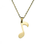 Charming Unique Music Note Design Solid Gold Pendant By Jewelry Lane