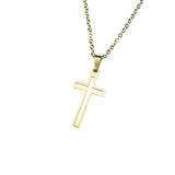 Elegant Religious Open Cross Solid Gold Pendant By Jewelry Lane