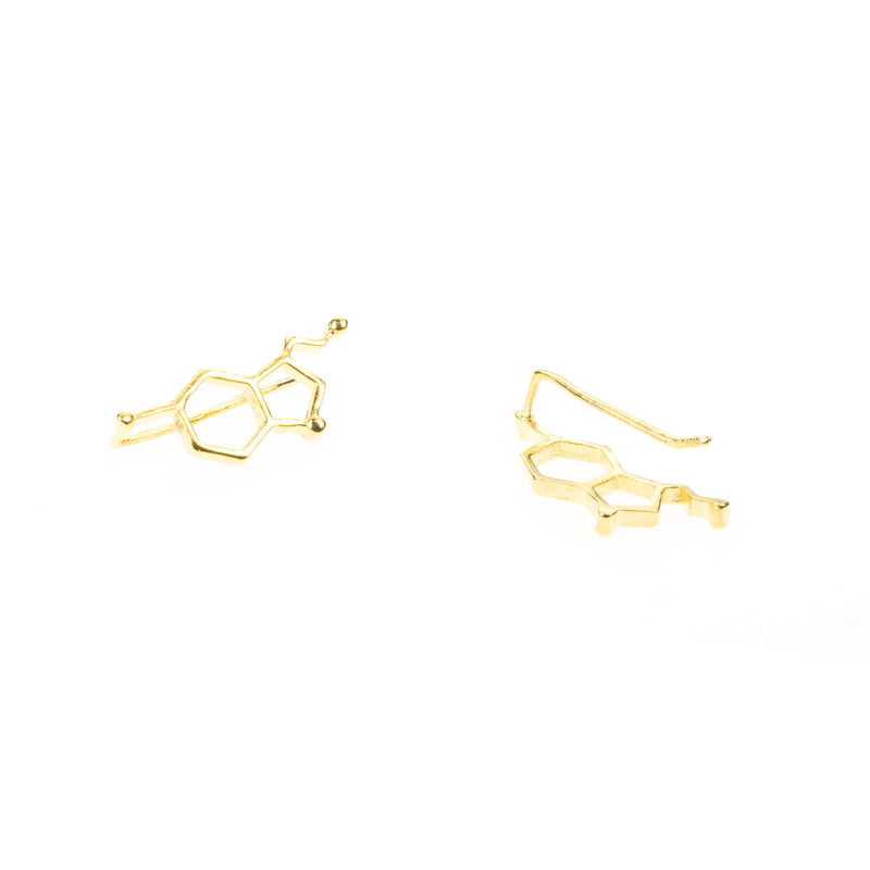 Serotonin Minimalist Style Solid Gold Earrings By Jewelry Lane