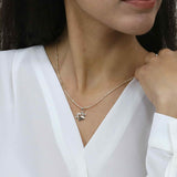Model Wearing Charming Unique Pet Paw Solid Gold Pendant By Jewelry Lane
