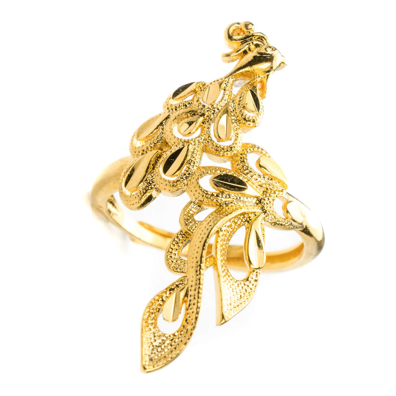 Elegant Phoenix Solid Gold Ring By Jewelry Lane