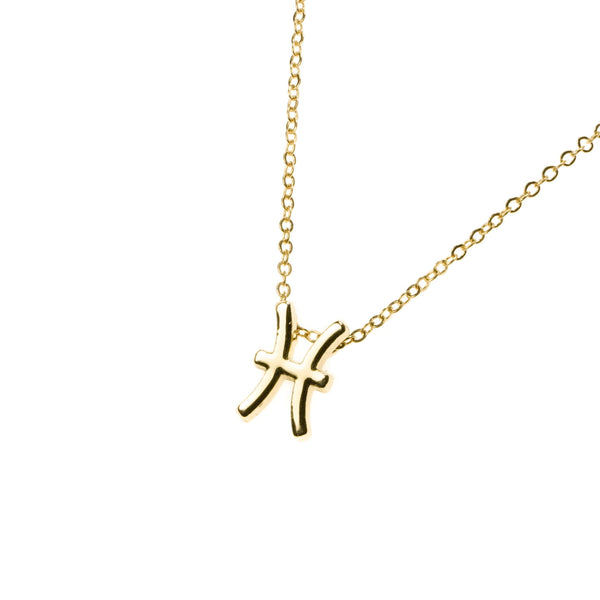 Beautiful Design Zodiac Chic Pisces Solid Gold Pendant By Jewelry Lane