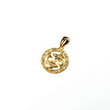 Beautiful Zodiac Pisces Solid Gold Pendant By Jewelry Lane