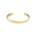 Elegant Simple Plain Cuff Solid Gold Armband Bangle By Jewelry Lane