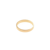 Elegant Plain Simple Evergreen Flat Solid Gold Band Ring By Jewelry Lane