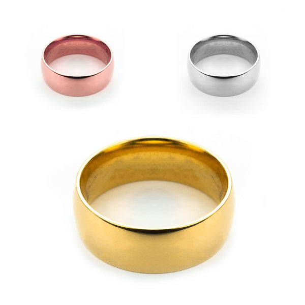 Beautiful Simple Plain Solid Gold Band Rings By Jewelry Lane