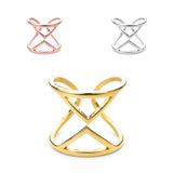 Beautiful Designer Hourglass Solid Gold Rings By Jewelry Lane