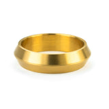 Beautiful Classic Raised Solid Gold Band Ring By Jewelry Lane