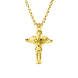 Beautiful Religious Prayer Cross Solid Gold Pendant By Jewelry Lane