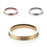 Stylish Grooved Solid Gold Ring By Jewelry Lane