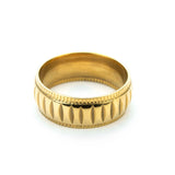 Simple Elegance Classic Machine Cut Solid Gold Ring By Jewelry Lane