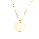 Simple Plain Round Blank Tag Design Solid Gold Pendant By Jewelry Lane