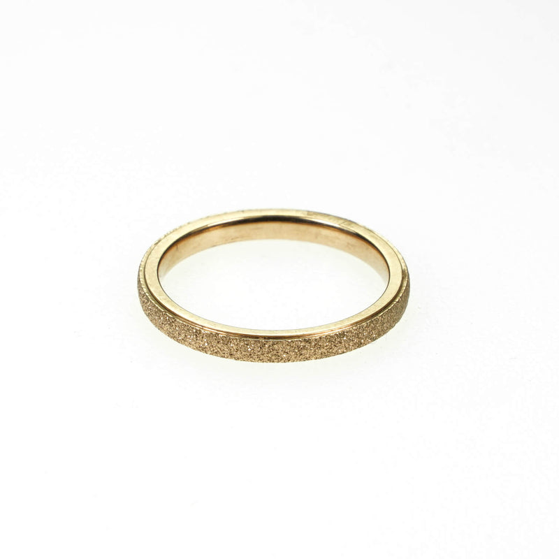Modern Sandblast Solid Gold Ring By Jewelry Lane