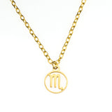 Charming Zodiac Scorpio Minimalist Solid Gold Pendant By Jewelry Lane