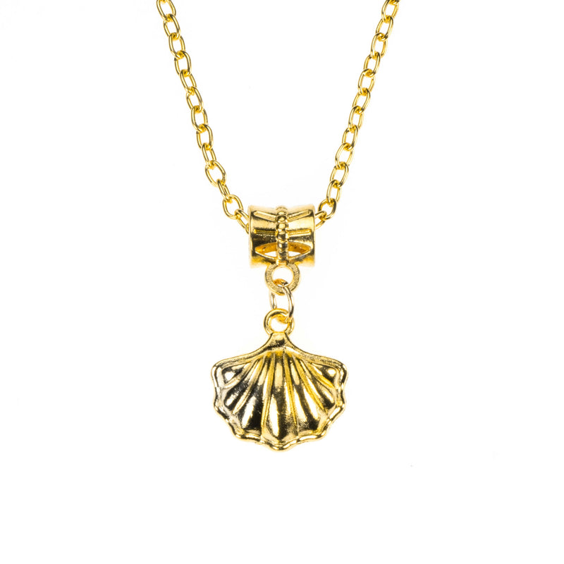 Classic Antique Sea Shell Solid Gold Pendant By Jewelry Lane