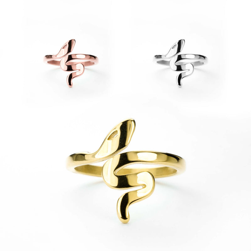Beautiful Unique Snake Solid Gold Rings By Jewelry Lane