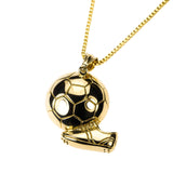 Exquisite Sporty Soccer Ball Design Solid Gold Pendant By Jewelry Lane