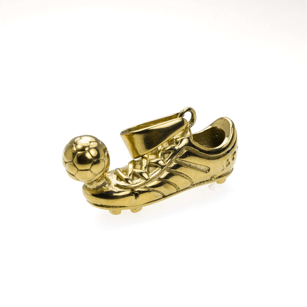 Beautiful Charming Sporty Soccer Cleat Design Solid Gold Pendant By Jewelry Lane