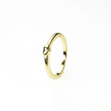 Simple Elegance Heart Stacker Solid Gold Ring By Jewelry Lane