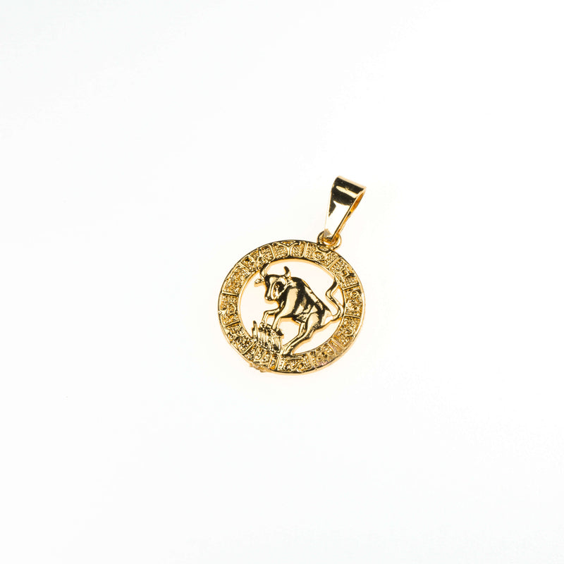 Beautiful Zodiac Taurus Solid Gold Pendant By Jewelry Lane
