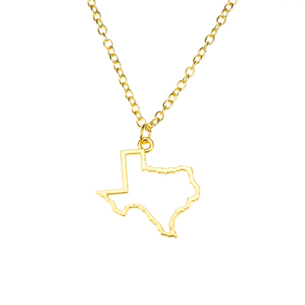 Beautiful Unique Texas State Design Solid Gold Pendant By Jewelry Lane