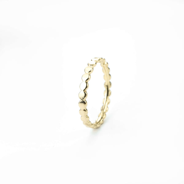 Elegant Sophisticated Tiny Dots Solid Gold Ring By Jewelry Lane 