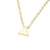 Elegant Simple Triangle Solid Gold Pendant By Jewelry Lane