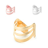 Beautiful Triple Flat Flared Solid Gold Rings By Jewelry Lane