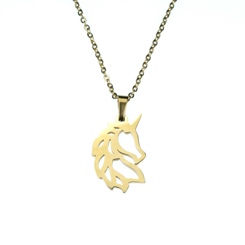 Beautiful Charming Rare Unicorn Solid Gold Pendant By Jewelry Lane