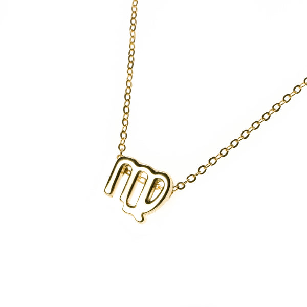 Beautiful Design Zodiac Chic Virgo Solid Gold Pendant By Jewelry Lane