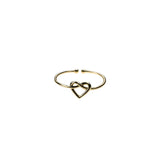 Beautiful Wire Style Heart Stracker Solid Gold Ring By Jewelry Lane