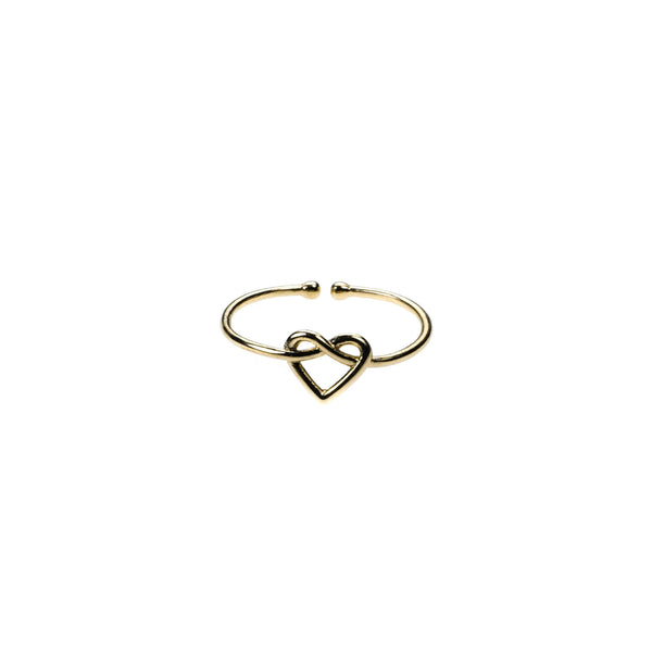 Beautiful Wire Style Heart Stracker Solid Gold Ring By Jewelry Lane