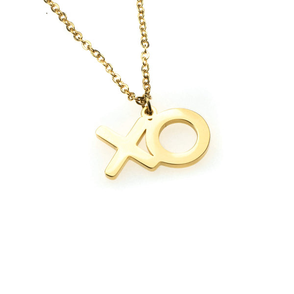 Beautiful XO Hugs And Kisses Solid Gold Pendant By Jewelry Lane