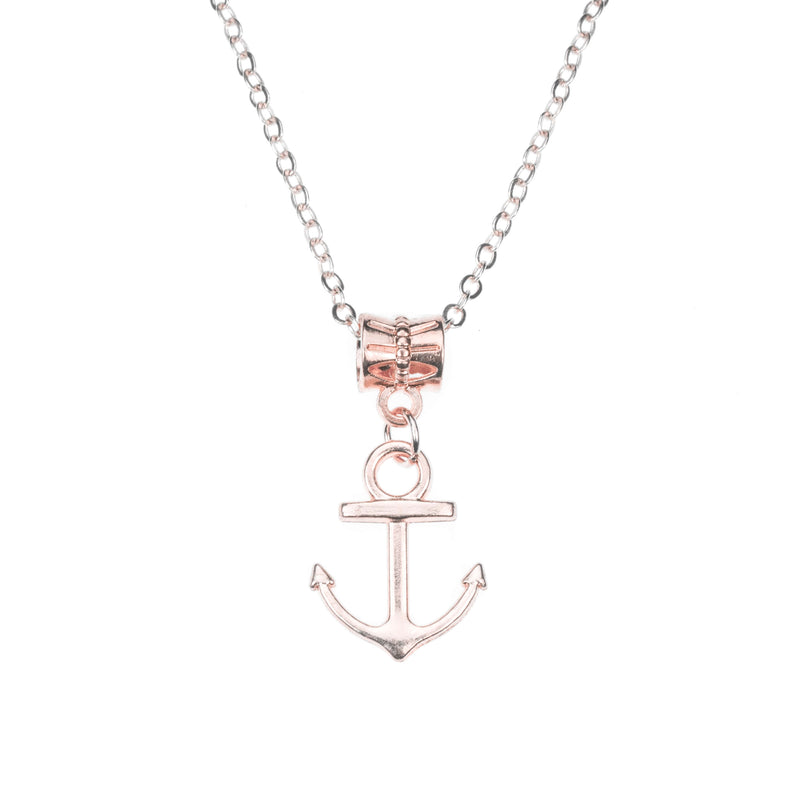 Beautiful Classic Dangling Anchor Solid Rose Gold Pendant By Jewelry ane