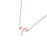 Beautiful Design Zodiac Chic Aries Solid Rose Gold Pendant By Jewelry Lane